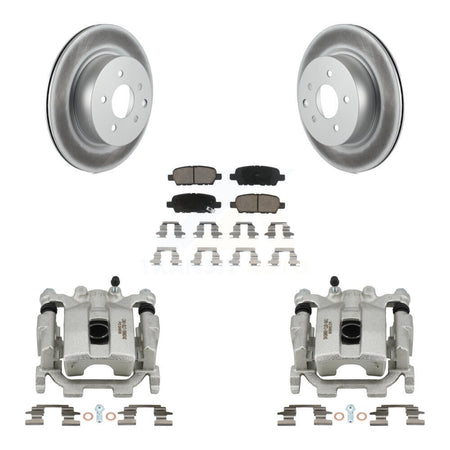 Rear Disc Brake Caliper Coated Rotors And Ceramic Pads Kit For Nissan Maxima KCG-100073C