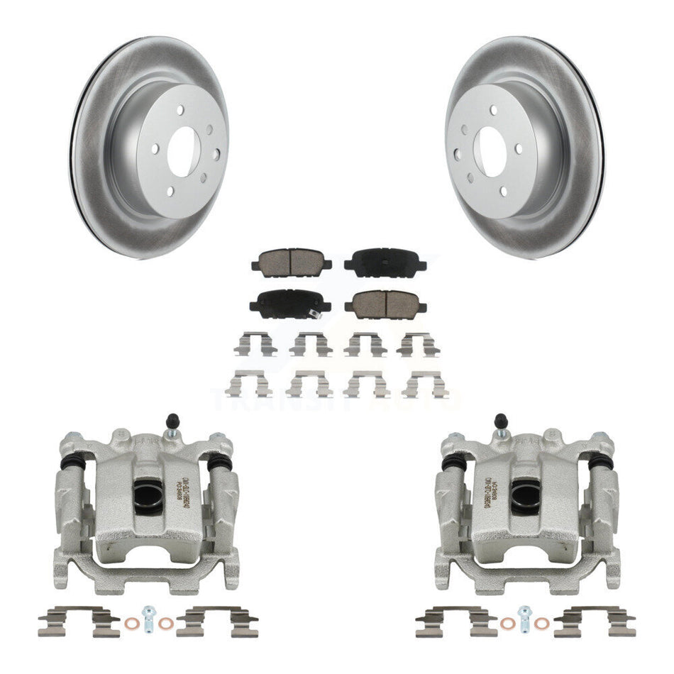 Rear Disc Brake Caliper Coated Rotors And Ceramic Pads Kit For Nissan Maxima KCG-100073C