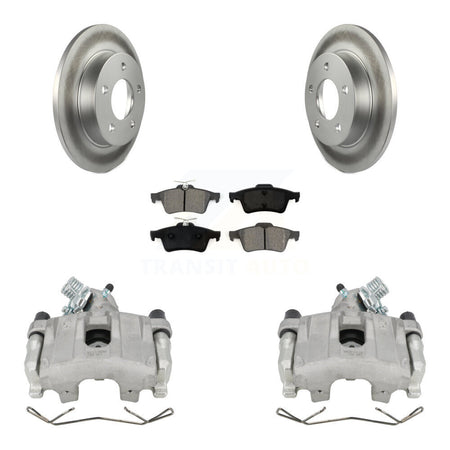 Rear Disc Brake Caliper Coated Rotors And Semi-Metallic Pads Kit For Mazda 3 Sport KCG-100073S