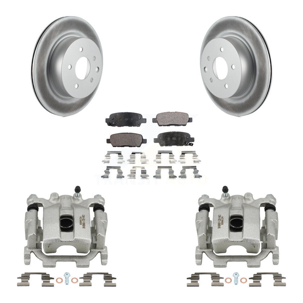 Rear Disc Brake Caliper Coated Rotors And Semi-Metallic Pads Kit For Nissan Maxima KCG-100074P