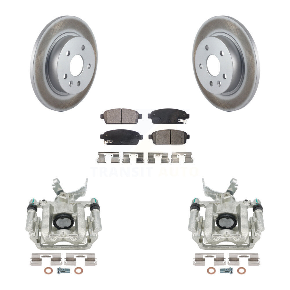 Rear Disc Brake Caliper Coated Rotors And Ceramic Pads Kit For Chevrolet Buick Encore Sonic Trax KCG-100080T by Transit Auto