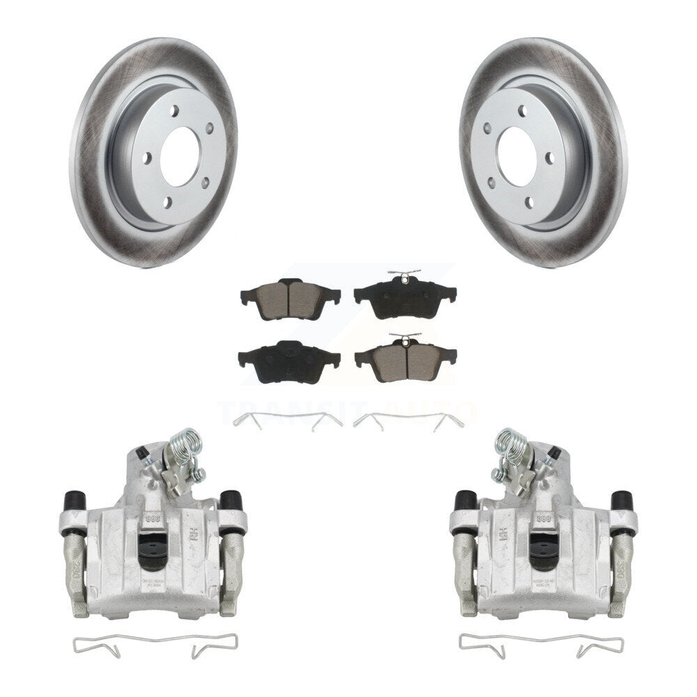 Rear Disc Brake Caliper Coated Rotors And Ceramic Pads Kit For Mazda 3 Sport KCG-100083C