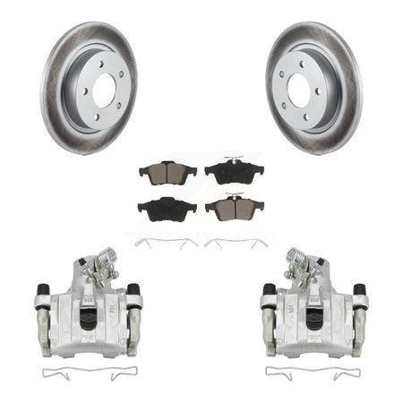 Rear Disc Brake Caliper Coated Rotors And Ceramic Pads Kit For Mazda 3 Sport KCG-100083C