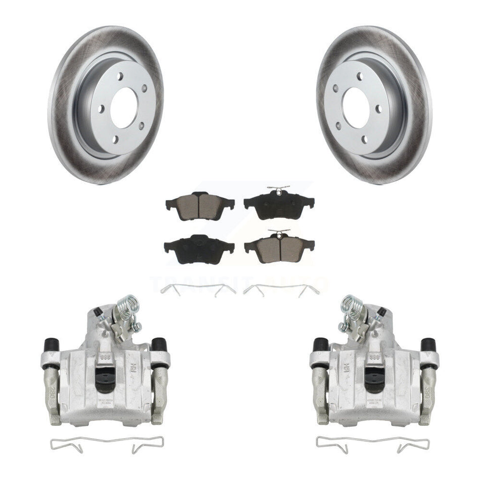 Rear Disc Brake Caliper Coated Rotors And Ceramic Pads Kit For Mazda 3 Sport KCG-100083C