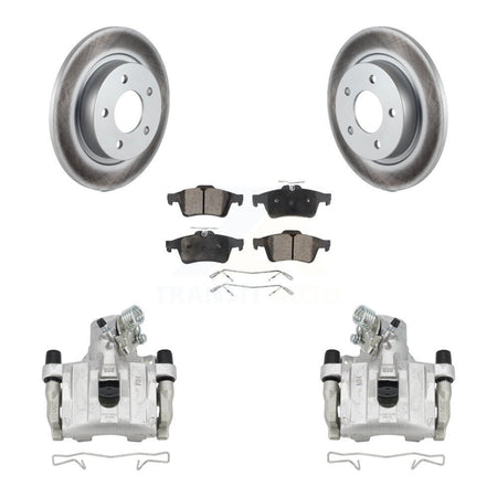 Rear Disc Brake Caliper Coated Rotors And Semi-Metallic Pads Kit For Mazda 3 Sport KCG-100084P