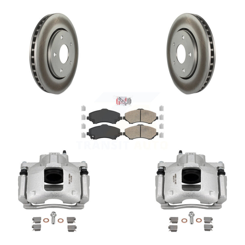 Front Brake Caliper Coat Rotor & Ceramic Pad Kit For Dodge Grand Caravan Chrysler Town KCG-100093N