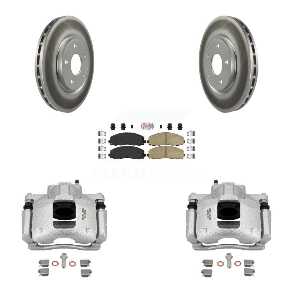 Front Disc Brake Caliper Coated Rotors And Ceramic Pad Kit For Volkswagen Routan Ram C/V KCG-100094N