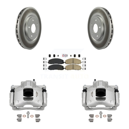 Front Disc Brake Caliper Coated Rotors And Ceramic Pad Kit For Volkswagen Routan Ram C/V KCG-100094N
