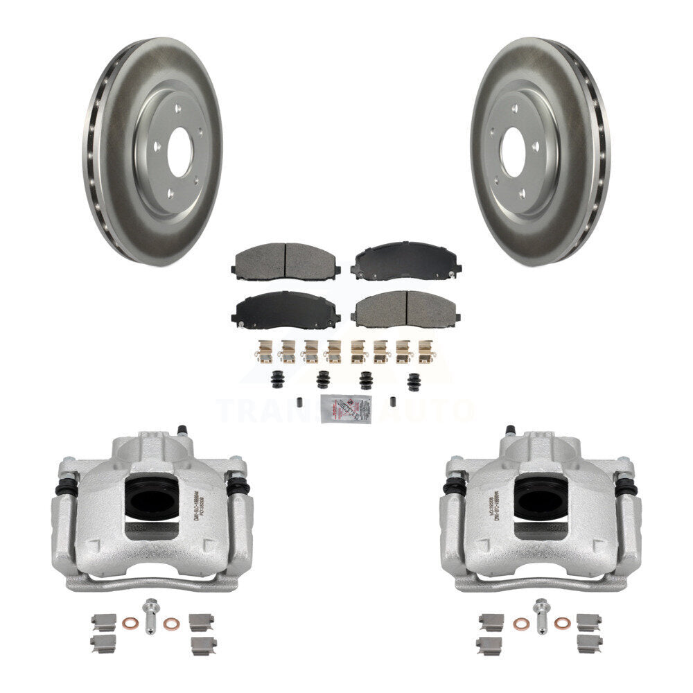 Front Disc Brake Caliper Coat Rotors Semi-Metallic Pad Kit For Volkswagen Routan Ram C/V KCG-100096N