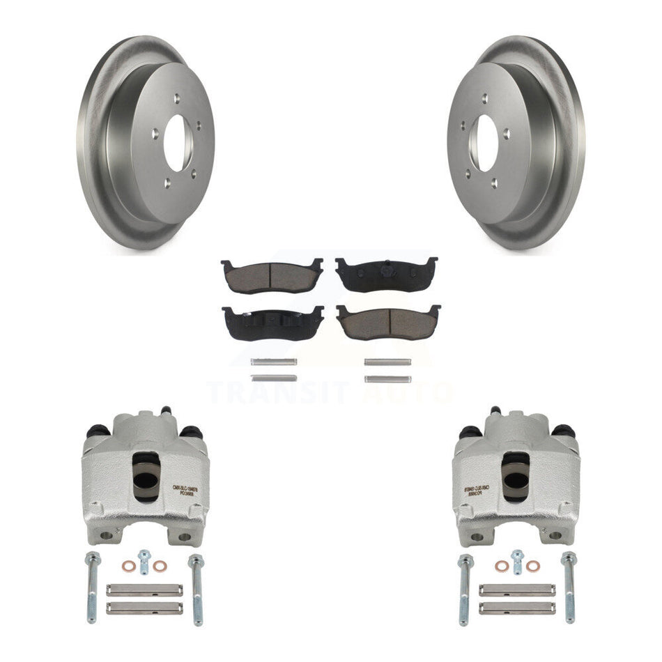 Rear Disc Brake Caliper Coated Rotors And Ceramic Pads Kit For Lincoln Blackwood KCG-100103C