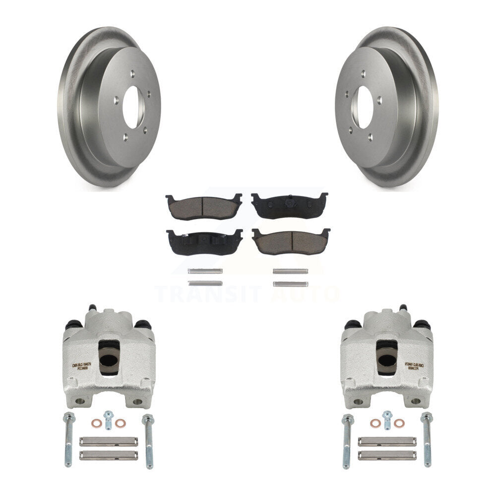 Rear Disc Brake Caliper Coated Rotors And Ceramic Pads Kit For Lincoln Blackwood KCG-100104C