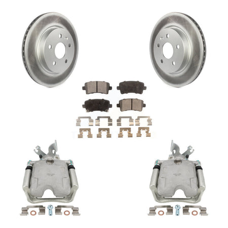 Rear Disc Brake Caliper Coated Rotors And Semi-Metallic Pads Kit For Buick LaCrosse Allure KCG-100106P by Transit Auto