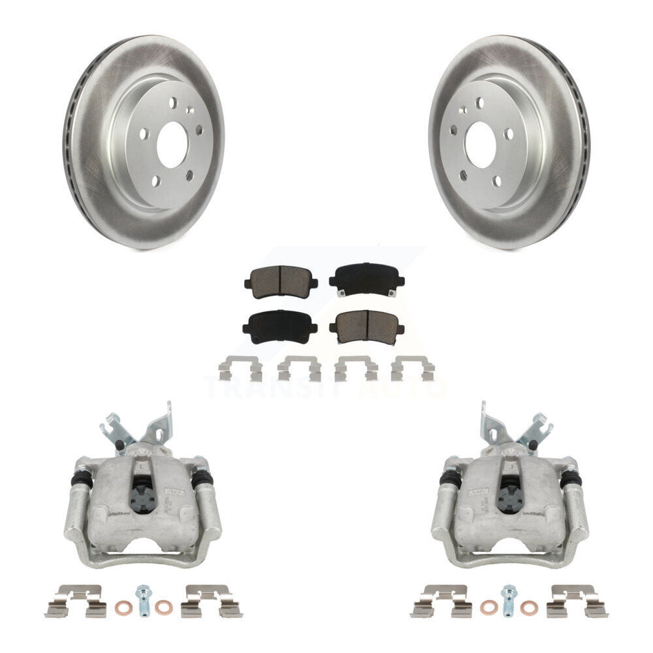 Rear Disc Brake Caliper Coated Rotors And Ceramic Pads Kit For Buick Regal LaCrosse 2.4L KCG-100107C