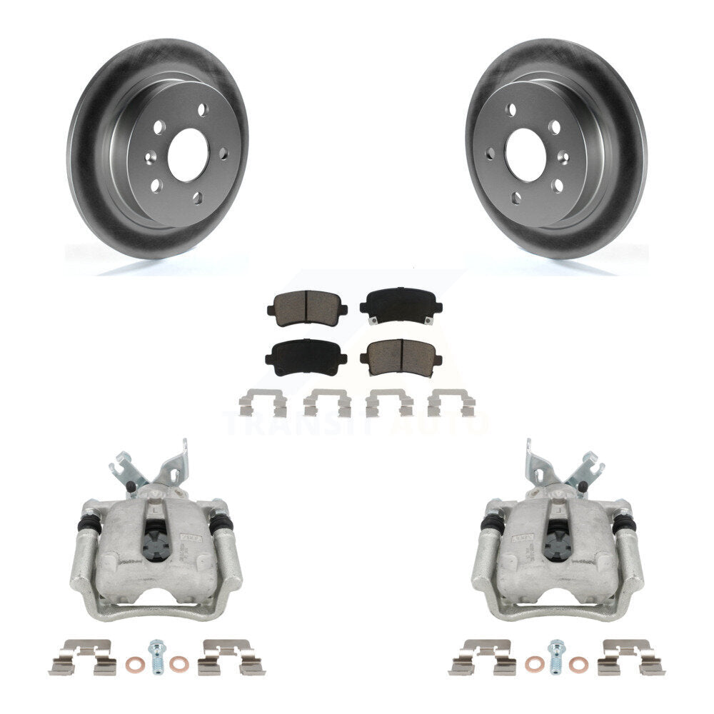 Rear Brake Caliper Coat Rotors Ceramic Pad Kit For Buick Regal LaCrosse Chevrolet Malibu KCG-100109C