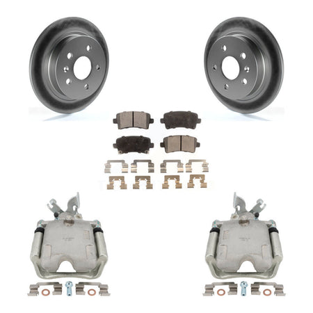 Rear Disc Brake Caliper Coated Rotors And Semi-Metallic Pads Kit For Buick LaCrosse Regal With Solid Rotor KCG-100110P by Transit Auto