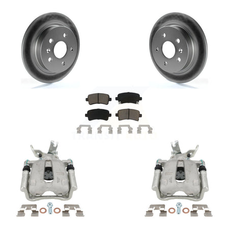 Rear Disc Brake Caliper Coated Rotors And Ceramic Pads Kit For Chevrolet Malibu Limited KCG-100111C