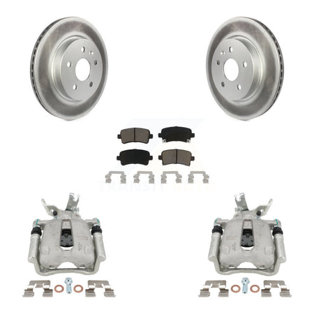 Rear Disc Brake Caliper Coated Rotors And Ceramic Pads Kit For Chevrolet Malibu Limited KCG-100112C