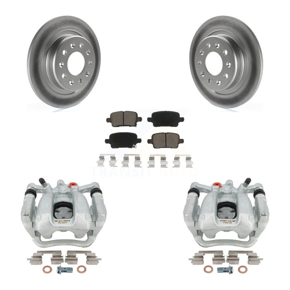 Rear Disc Brake Caliper Coated Rotors And Ceramic Pads Kit For Buick LaCrosse Regal TourX KCG-100120C