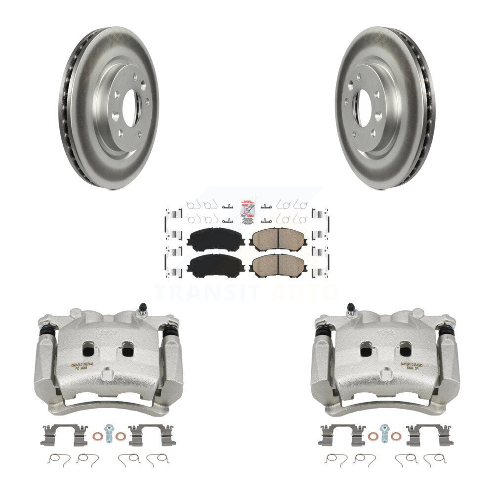 Front Brake Caliper Coat Rotors Ceramic Pad Kit For Nissan Rogue Without 3rd Row Seating KCG-100120N