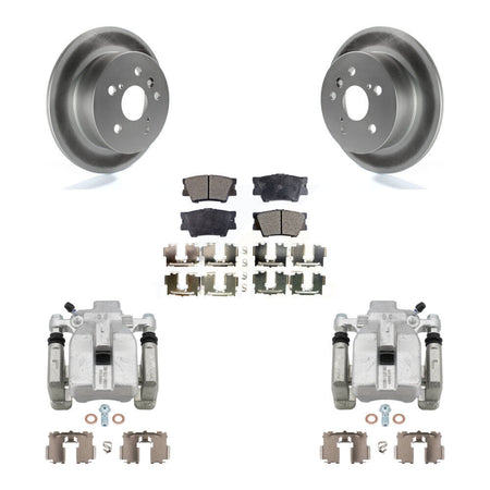 Rear Brake Caliper Coat Rotors Semi-Metallic Pad Kit For Toyota Camry Lexus ES350 Avalon KCG-100120P