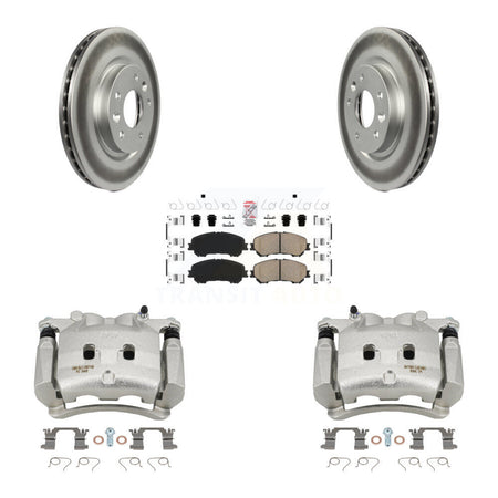 Front Brake Caliper Coat Rotors Ceramic Pad Kit For Nissan Rogue Without 3rd Row Seating KCG-100121N
