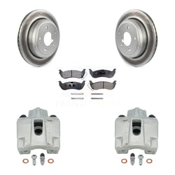 Rear Disc Brake Caliper Coated Rotors And Ceramic Pads Kit For 2010-2011 Ford Ranger KCG-100121T