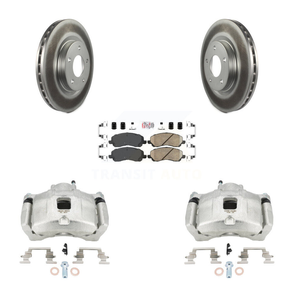 Front Brake Caliper Coat Rotor & Ceramic Pad Kit For Jeep Patriot Dodge Compass Chrysler KCG-100122N