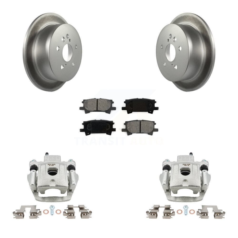 Rear Brake Caliper Coat Rotors Semi-Metallic Pad Kit For Lexus RX350 RX330 Toyota RX400h KCG-100123S