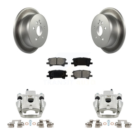 Rear Brake Caliper Coat Rotors Semi-Metallic Pad Kit For Lexus RX350 RX330 Toyota RX400h KCG-100123S