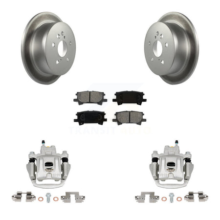 Rear Disc Brake Caliper Coated Rotors And Semi-Metallic Pads Kit For Toyota Highlander KCG-100124S