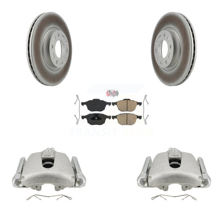 Front Disc Brake Caliper Coated Rotors And Ceramic Pads Kit For Mazda 3 5 Sport KCG-100130N