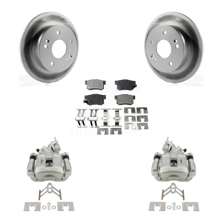 Rear Disc Brake Caliper Coated Rotor And Ceramic Pad Kit For 1998-2002 Honda Accord 3.0L KCG-100130T