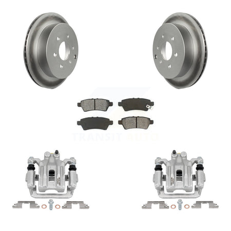 Rear Disc Brake Caliper Coat Rotor And Semi-Metallic Pad Kit For 2006-2007 Nissan Xterra KCG-100132S