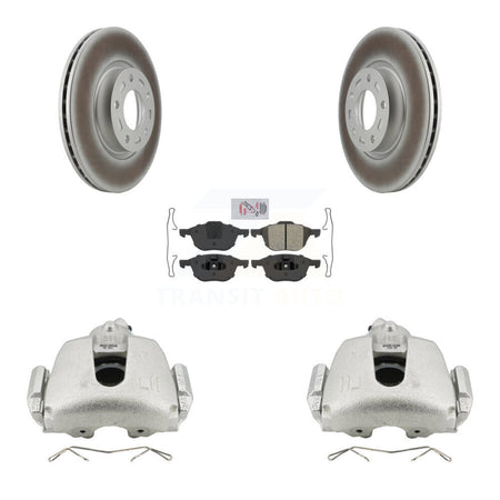 Front Brake Caliper Coat Rotor & Semi-Metallic Pad Kit For Mazda 3 Sport GS GT with 2.5L KCG-100134N