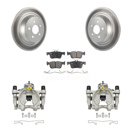 Rear Brake Caliper Coat Rotor And Ceramic Pad Kit For Ford Edge Lincoln MKX Nautilus MKZ KCG-100136T