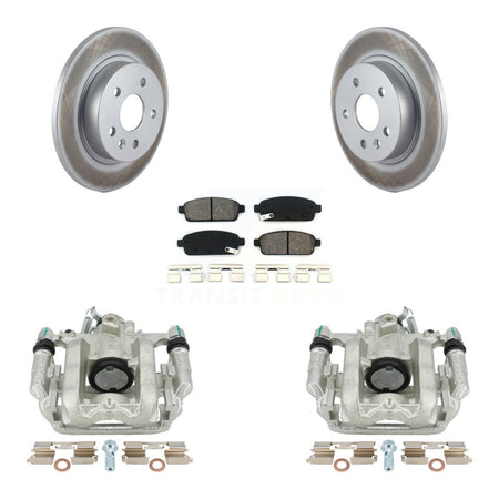 Rear Disc Brake Caliper Coated Rotors And Semi-Metallic Pads Kit For Chevrolet Cruze Limited KCG-100137S by Transit Auto