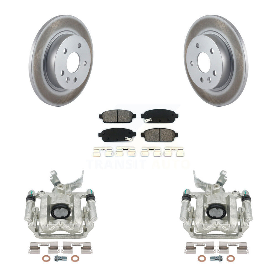 Rear Disc Brake Caliper Coated Rotors And Semi-Metallic Pads Kit For Chevrolet Buick Encore Sonic Trax KCG-100139S