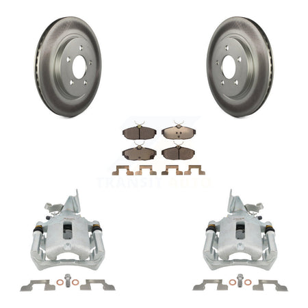 Rear Disc Brake Caliper Coated Rotors And Ceramic Pads Kit For Ford Mustang KCG-100143T