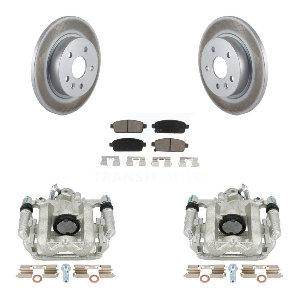 Rear Disc Brake Caliper Coated Rotors And Ceramic Pads Kit For Chevrolet Cruze Limited KCG-100144C by Transit Auto