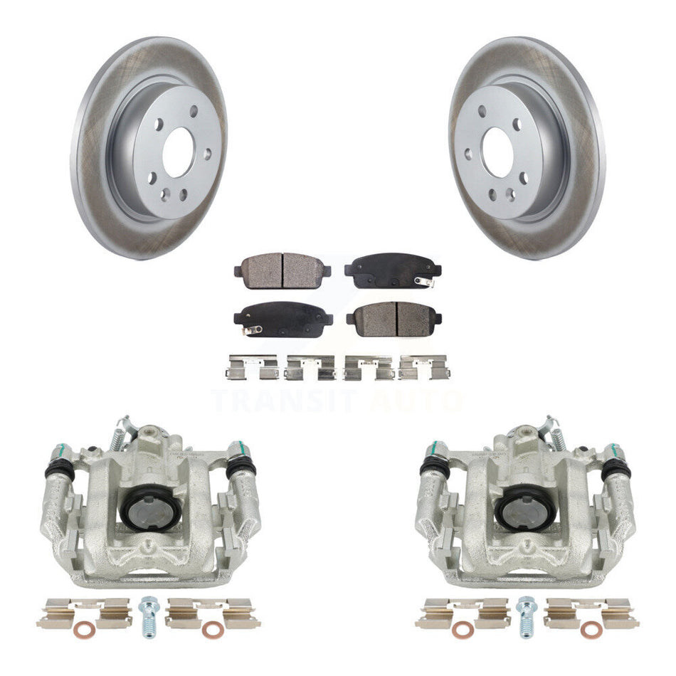 Rear Disc Brake Caliper Coated Rotors And Semi-Metallic Pads Kit For Chevrolet Cruze Limited KCG-100144P