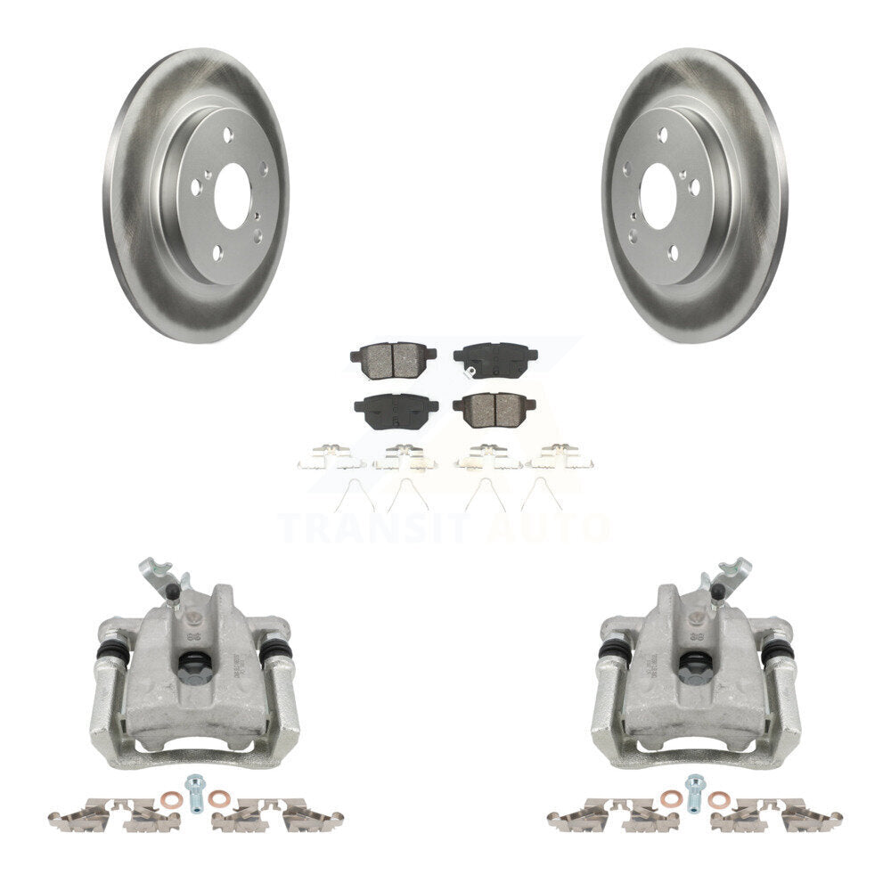 Rear Disc Brake Caliper Coated Rotors And Semi-Metallic Pads Kit For Toyota Matrix KCG-100144S