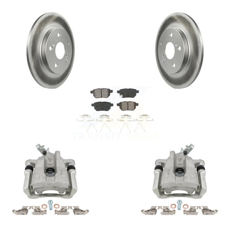 Rear Disc Brake Caliper Coated Rotors And Semi-Metallic Pads Kit For Toyota Matrix KCG-100144S
