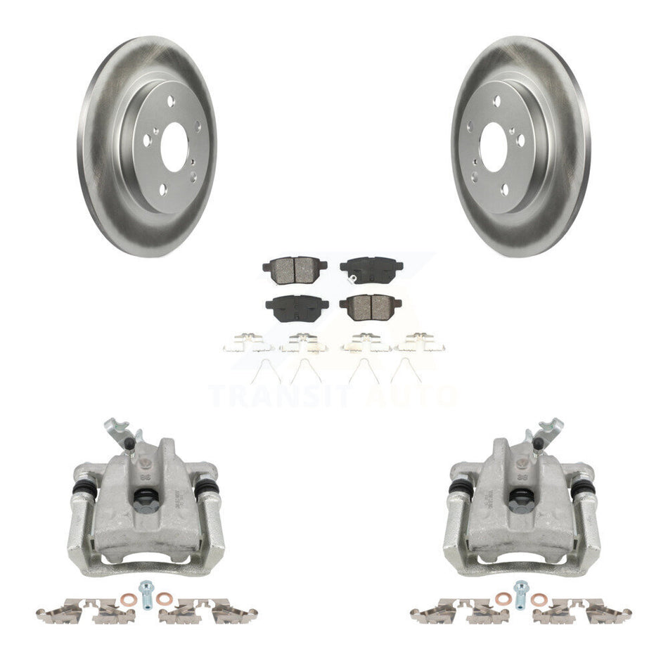 Rear Disc Brake Caliper Coated Rotors And Semi-Metallic Pads Kit For Toyota Matrix KCG-100144S
