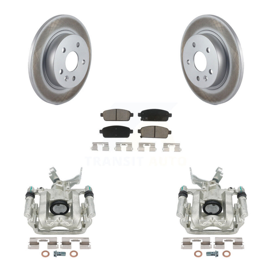 Rear Disc Brake Caliper Coated Rotors And Ceramic Pads Kit For Chevrolet Buick Encore Sonic Trax KCG-100146C