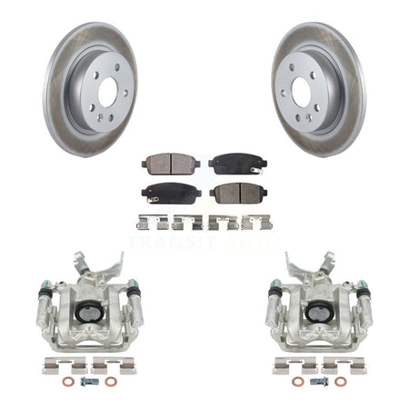 Rear Disc Brake Caliper Coated Rotors And Semi-Metallic Pads Kit For Chevrolet Buick Encore Sonic Trax KCG-100146P by Transit Auto