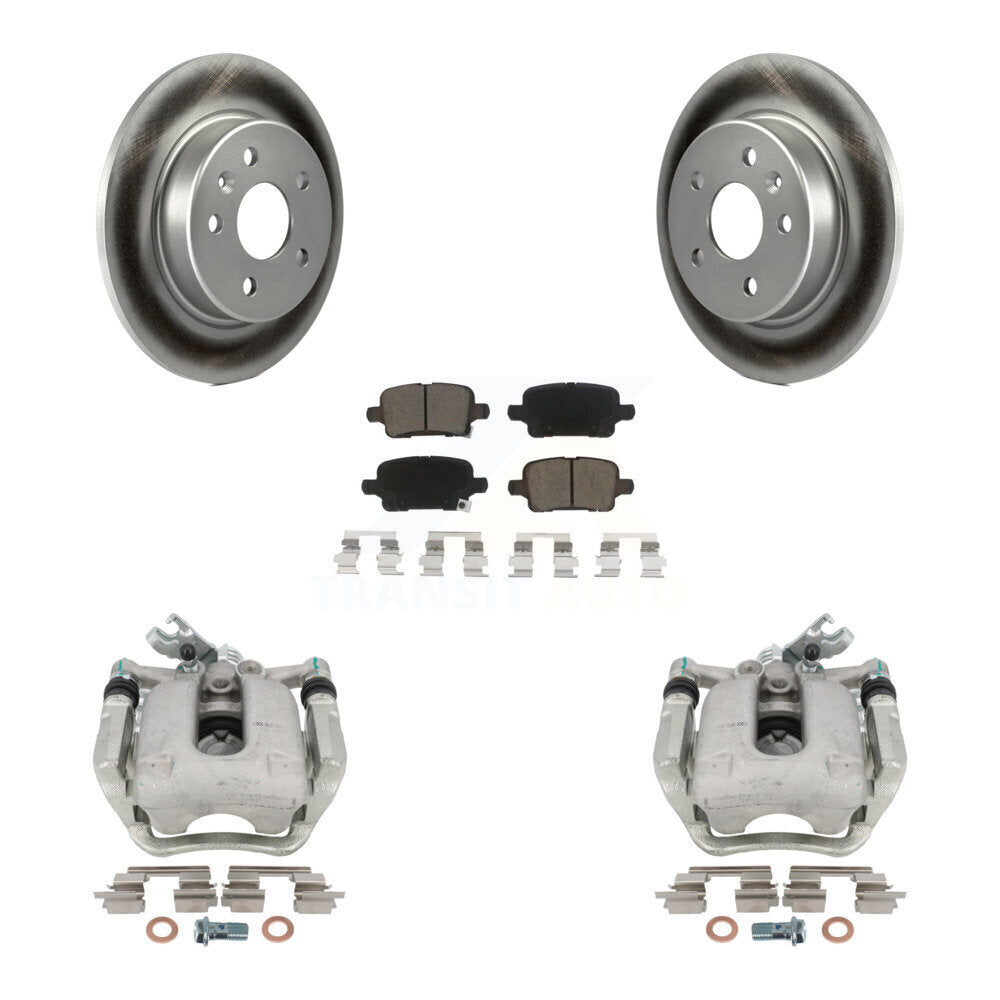 Rear Disc Brake Caliper Coated Rotors And Ceramic Pads Kit For Chevrolet Cruze KCG-100149C by Transit Auto