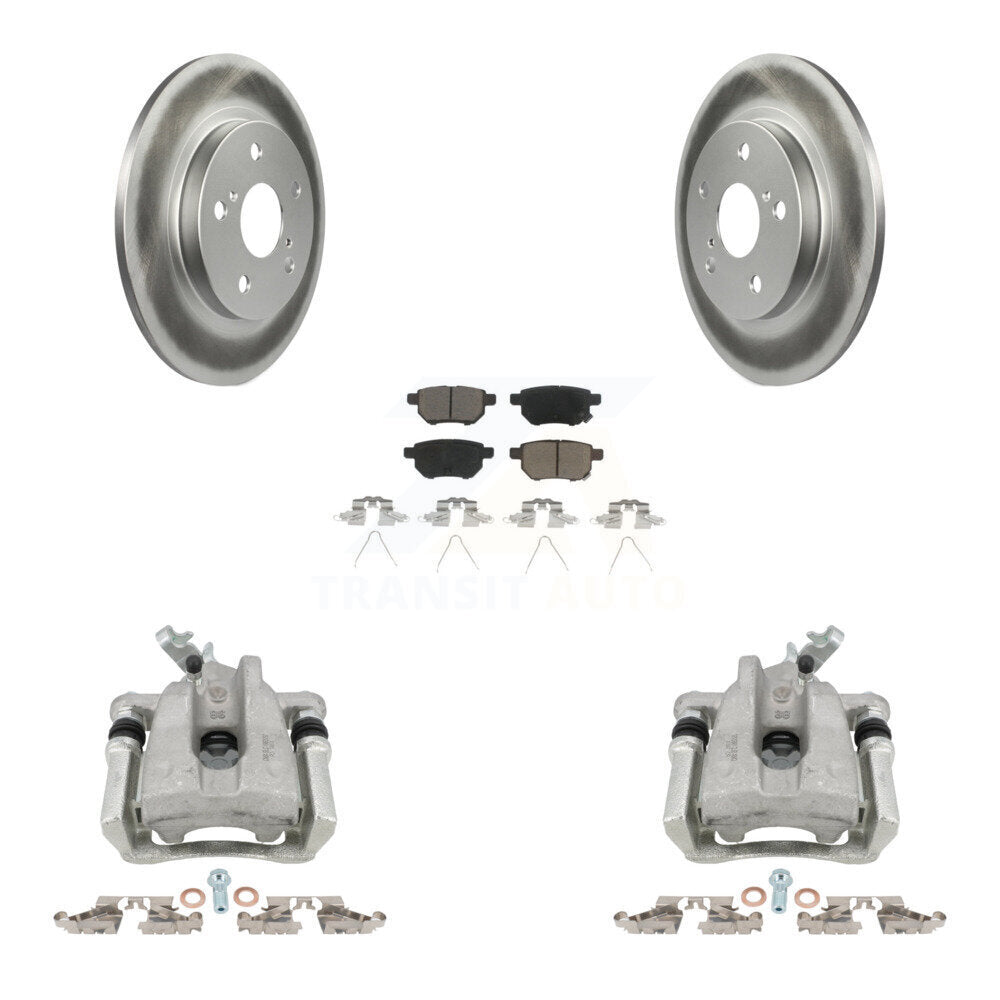 Rear Disc Brake Caliper Coated Rotors And Ceramic Pads Kit For Toyota Matrix KCG-100151C