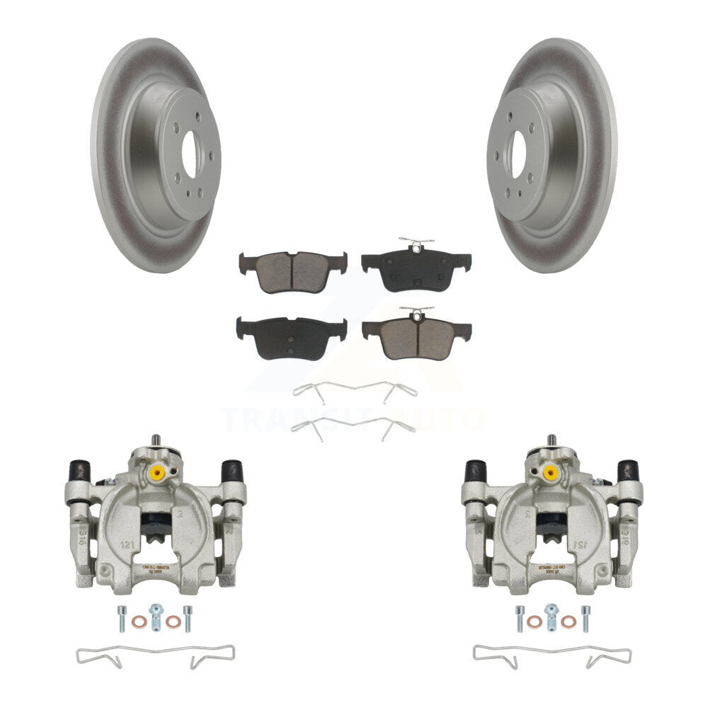 Rear Brake Caliper Coat Rotor Ceramic Pad Kit For Ford Escape Fusion Lincoln MKC MKX MKZ KCG-100152C