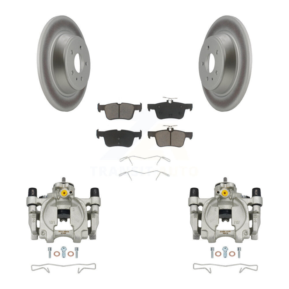 Rear Brake Caliper Coat Rotor Ceramic Pad Kit For Ford Escape Fusion Lincoln MKC MKX MKZ KCG-100152C