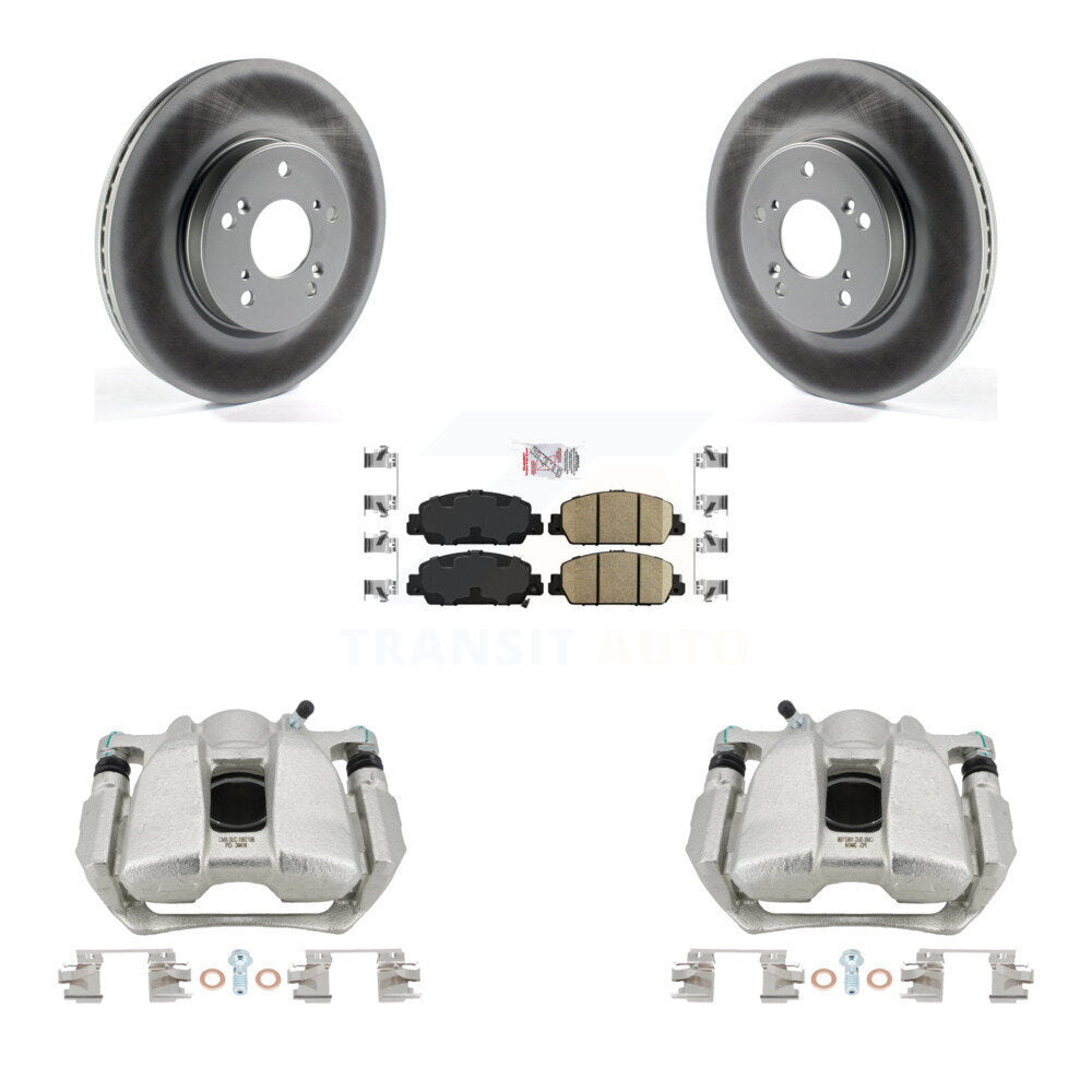 Front Disc Brake Caliper Coated Rotors And Ceramic Pads Kit For Honda HR-V Accord KCG-100155N